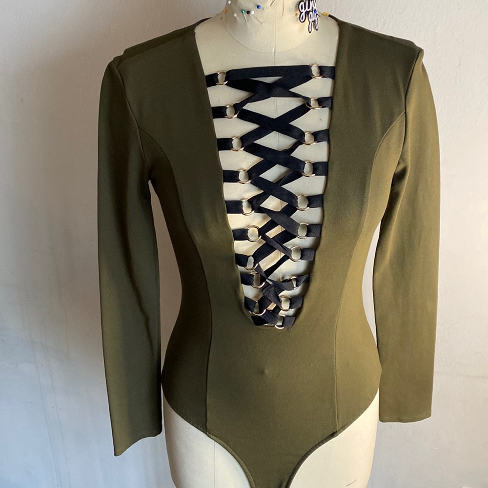 Army Green bodysuit